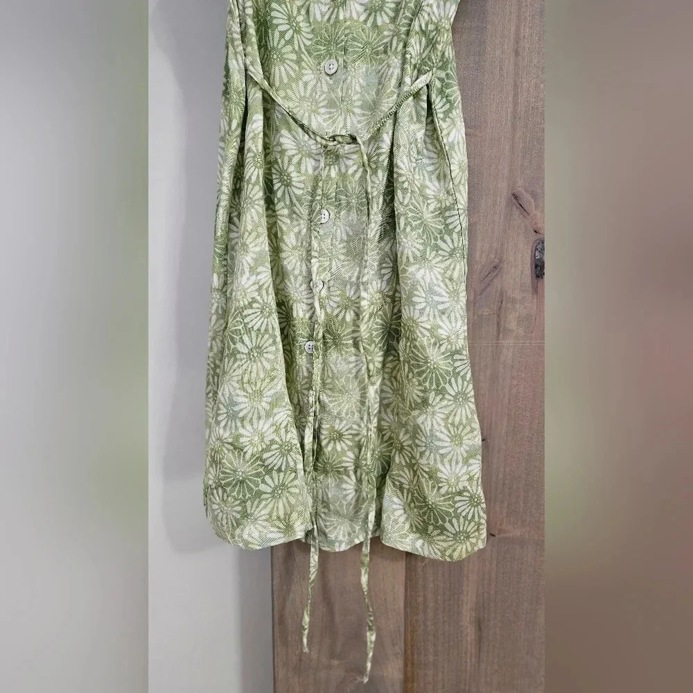 AMERICAN EAGLE Floral Button-Front V-Neck Mini Dress. Green. XS. NWT - Picture 12 of 13